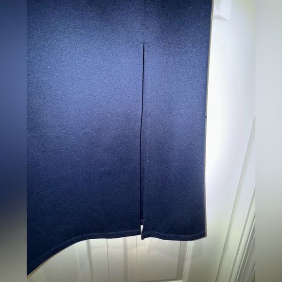 Alexa B Nights Elegant Navy Blue Off-Shoulder rhinestone strap gown Sz. 12P NWT - Picture 5 of 11